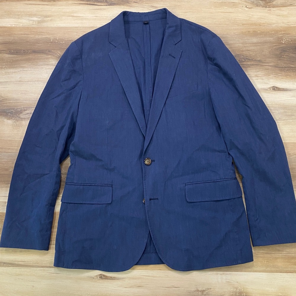J.Crew Ludlow Blazer 38S Sport Coat Lightweight Unlined Cotton Somelos Navy